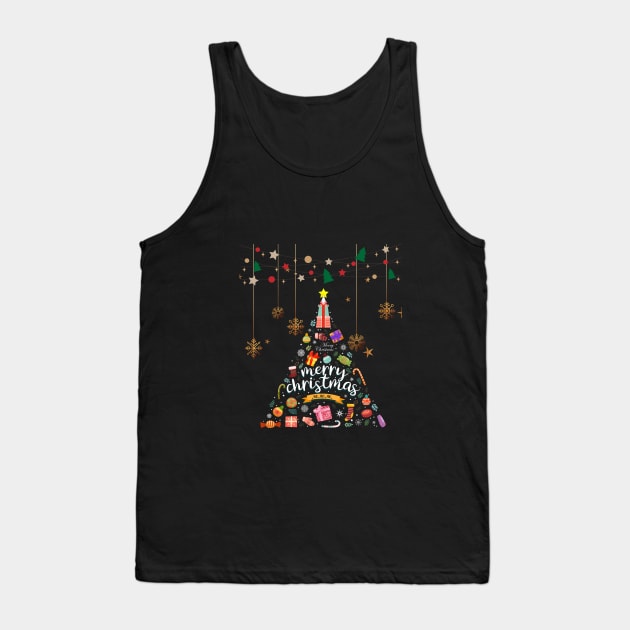 Merry Christmas Special Design Tank Top by BANOTH MANOJ KUMAR